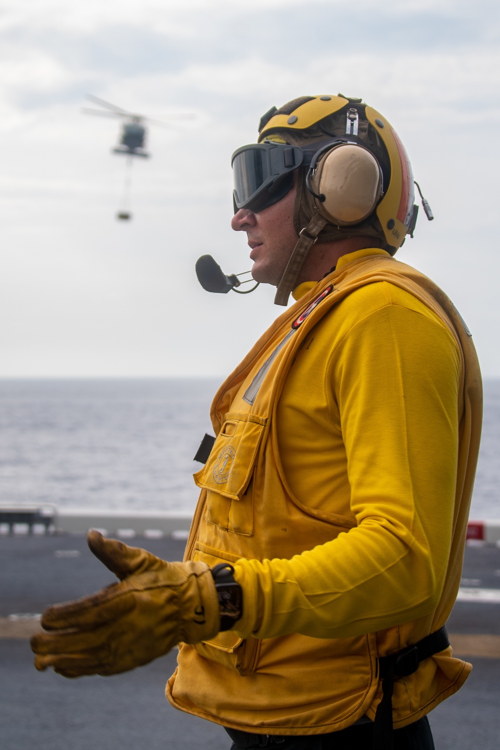 USS America (LHA 6) Conducts A Replenishment-At-Sea