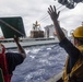 USS America conducts a replenishment-at-sea with the fleet replenishment oiler USNS Rappahannock