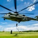 US Marines Fast Rope off a CH-53E Super Stallion