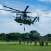 US Marines Fast Rope off a CH-53E Super Stallion