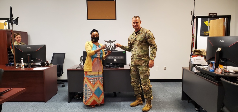 U.S. Army Civilian Reconized for service