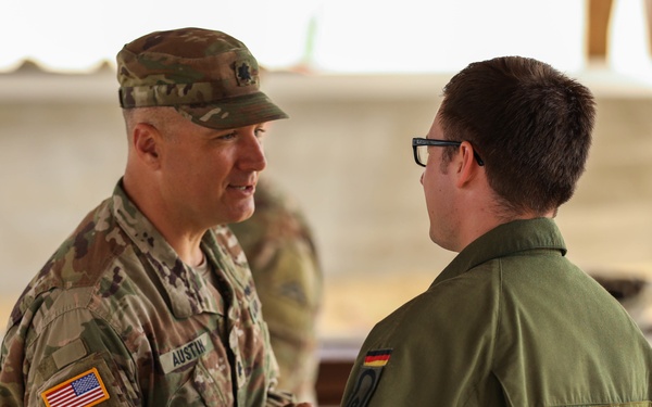 Member of the German Military Police Receives Certificate of Appreciation