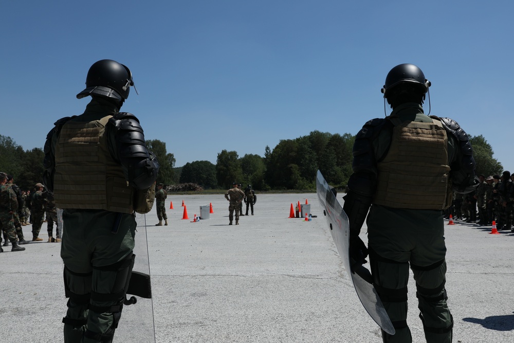 Multinational Crowd and Riot Control Training at the Joint Multinational Readiness Center in Albertshof, Germany