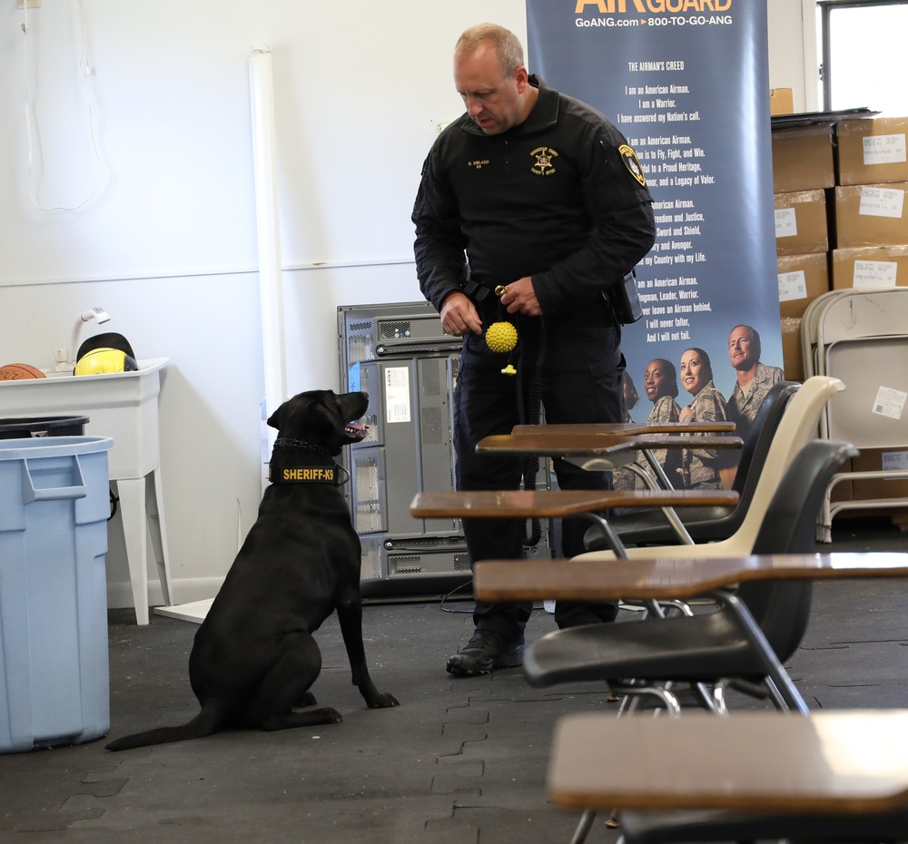 County Sheriff trains dogs at Stratton ANGB