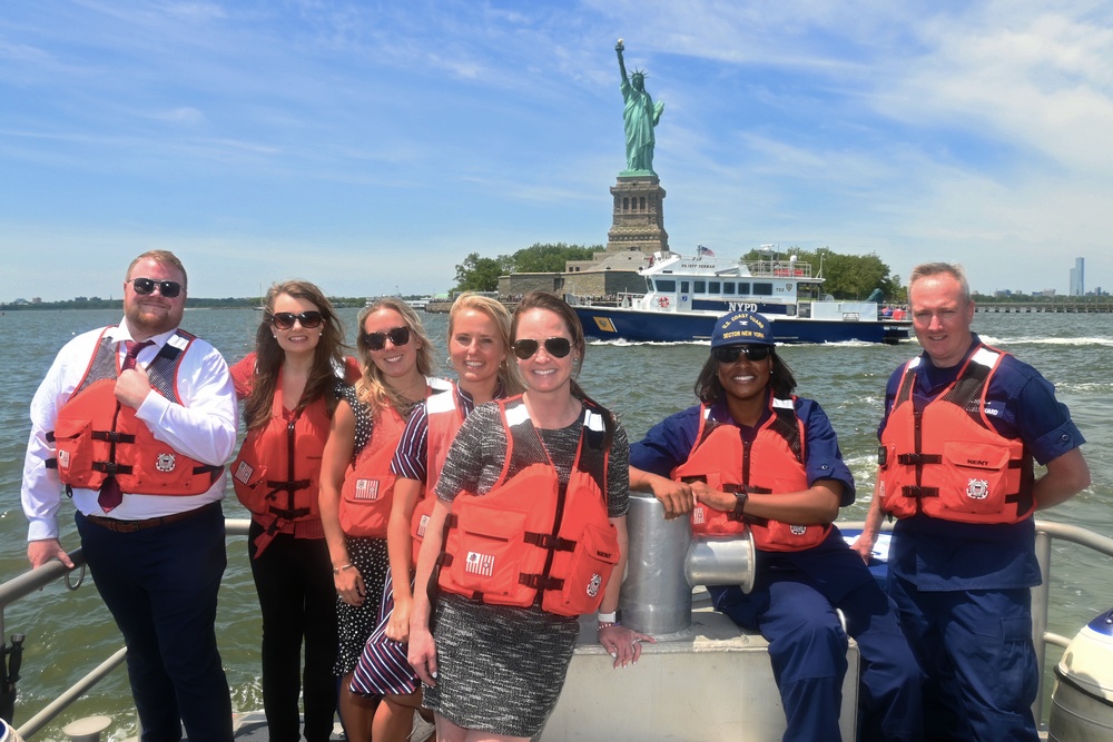U.S. Coast Guard and NYPD meet with New York Congressman and staff