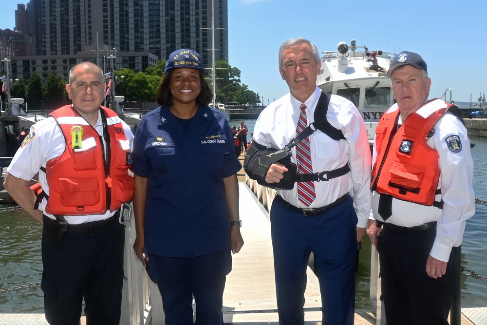 U.S. Coast Guard and NYPD meet with New York Congressman and staff