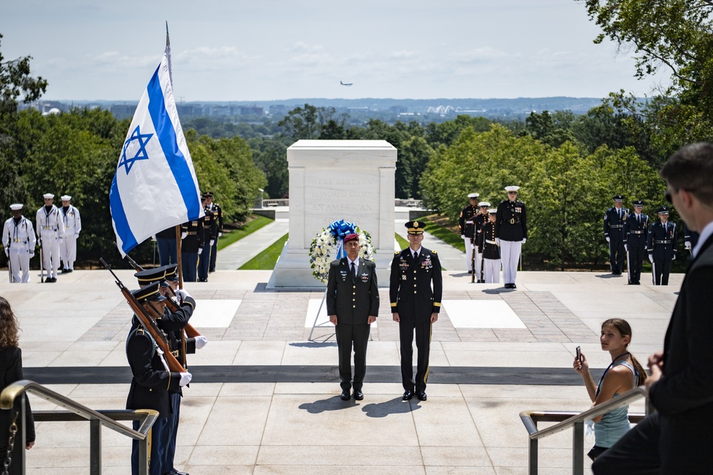 Israel Defense Forces Chief of the General Staff Lt. Gen. Aviv Kohavi Participates in an Armed Forces Full Honors Wreath-Laying Ceremony at the Tomb of the Unknown Soldier