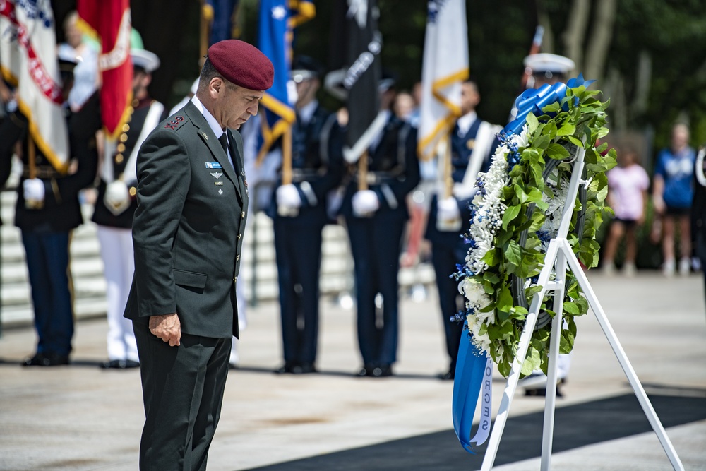 Israel Defense Forces Chief of the General Staff Lt. Gen. Aviv Kohavi Participates in an Armed Forces Full Honors Wreath-Laying Ceremony at the Tomb of the Unknown Soldier