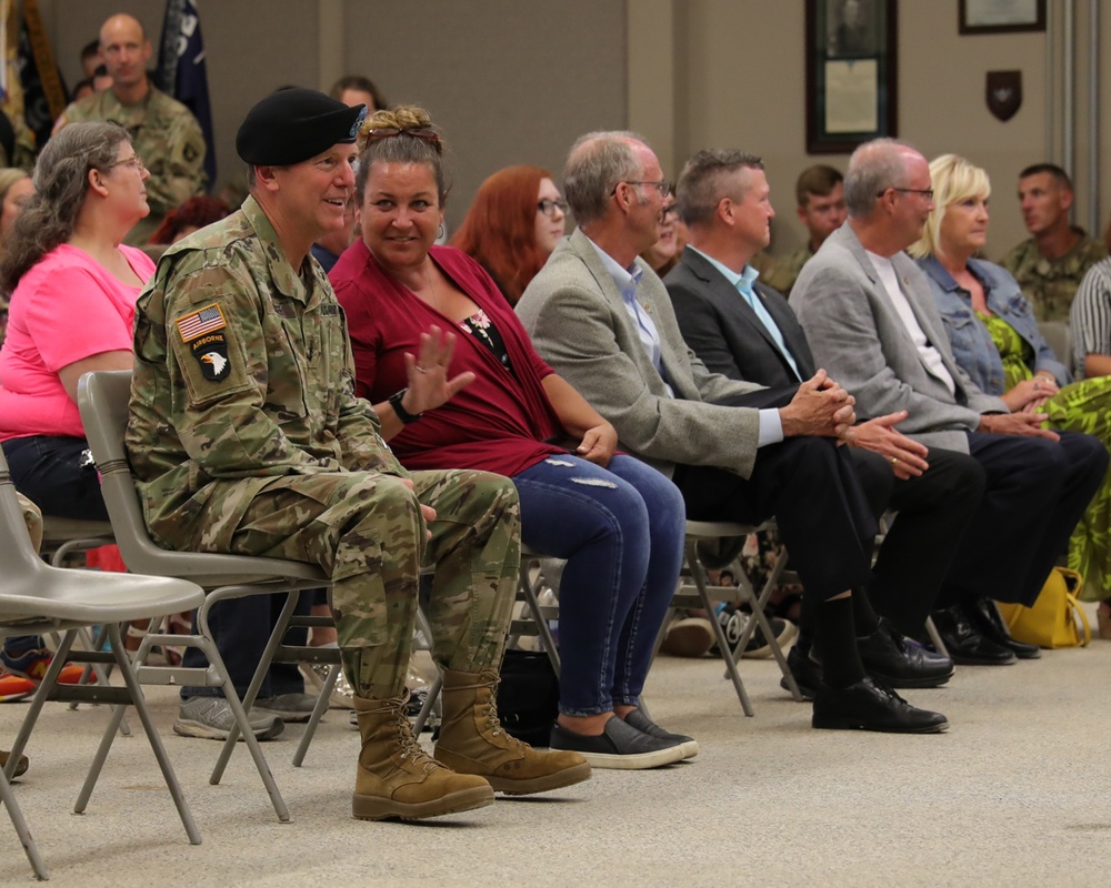 Maj. Gen. McGee waits in the audience during ceremony.