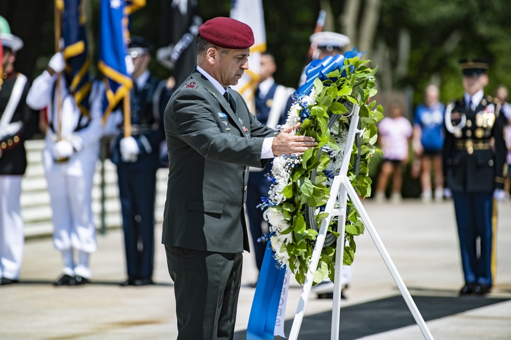 Israel Defense Forces Chief of the General Staff Lt. Gen. Aviv Kohavi Participates in an Armed Forces Full Honors Wreath-Laying Ceremony at the Tomb of the Unknown Soldier