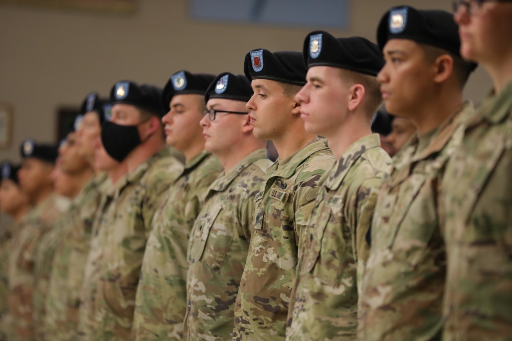 101st Airborne Soldiers stand in formation for re-enlistment