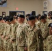 101st Airborne Soldiers stand in formation during invocation.