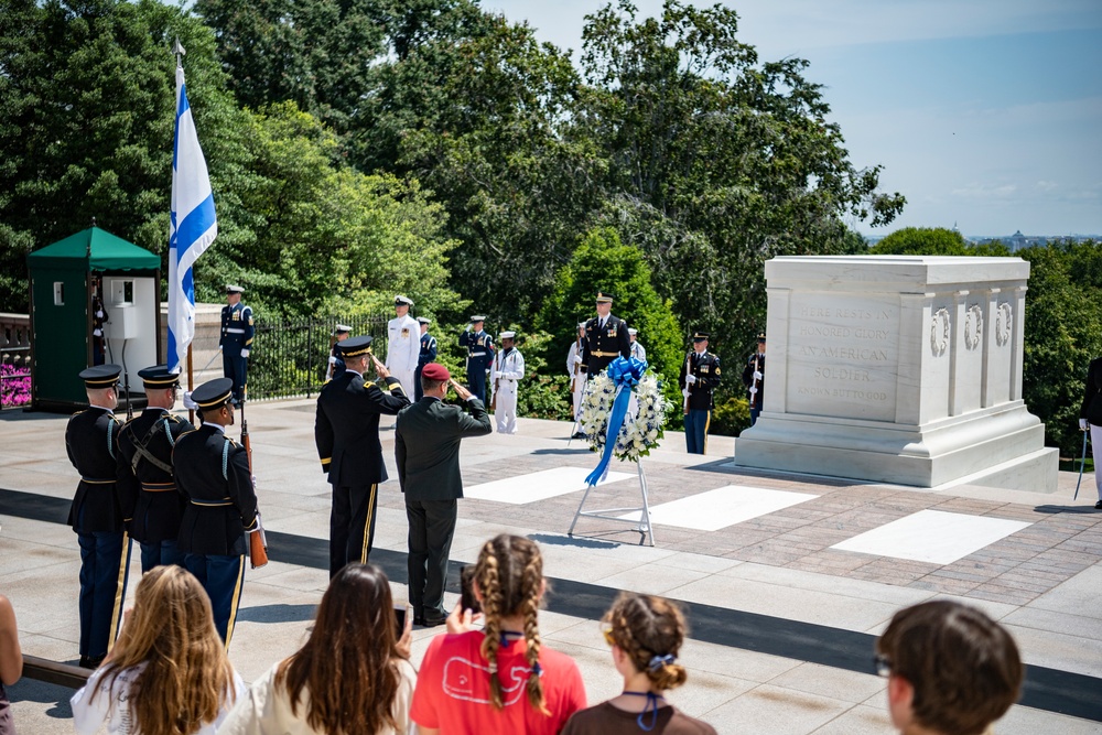 Israel Defense Forces Chief of the General Staff Lt. Gen. Aviv Kohavi Participates in an Armed Forces Full Honors Wreath-Laying Ceremony at the Tomb of the Unknown Soldier