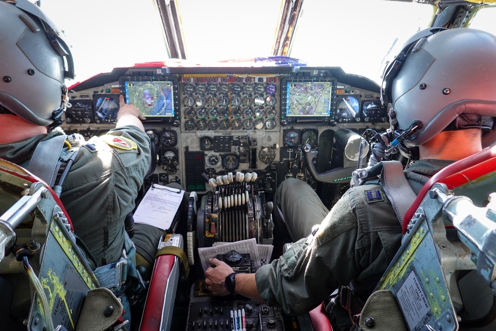 Barksdale Airmen fly over the National Museum of the Mighty Eighth Air Force