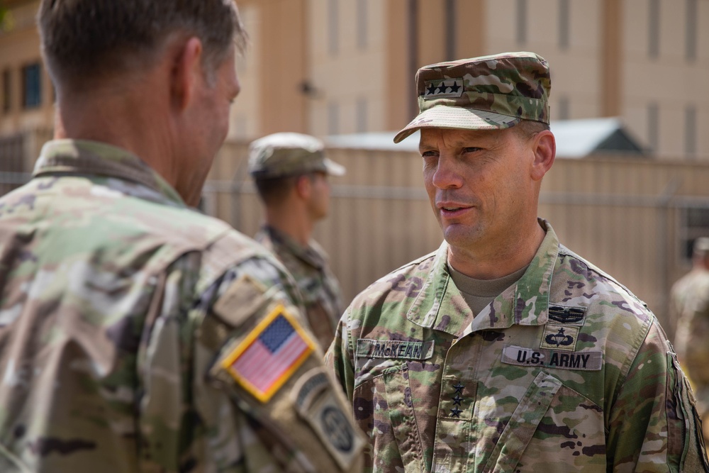 Lt. Gen. Scott McKean visits Joint Warfighting Assessment 21