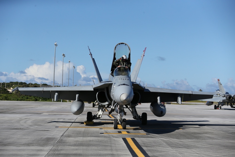 Marine Fighter Attack Squadron 232 arrives on Andersen Air Force Base