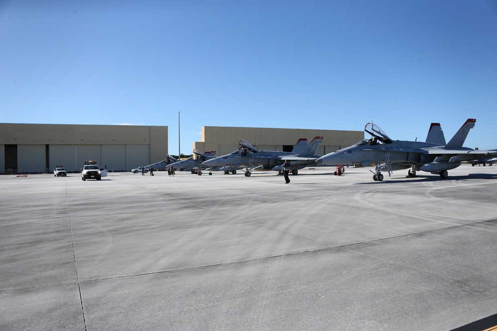 Marine Fighter Attack Squadron 232 arrives on Andersen Air Force Base