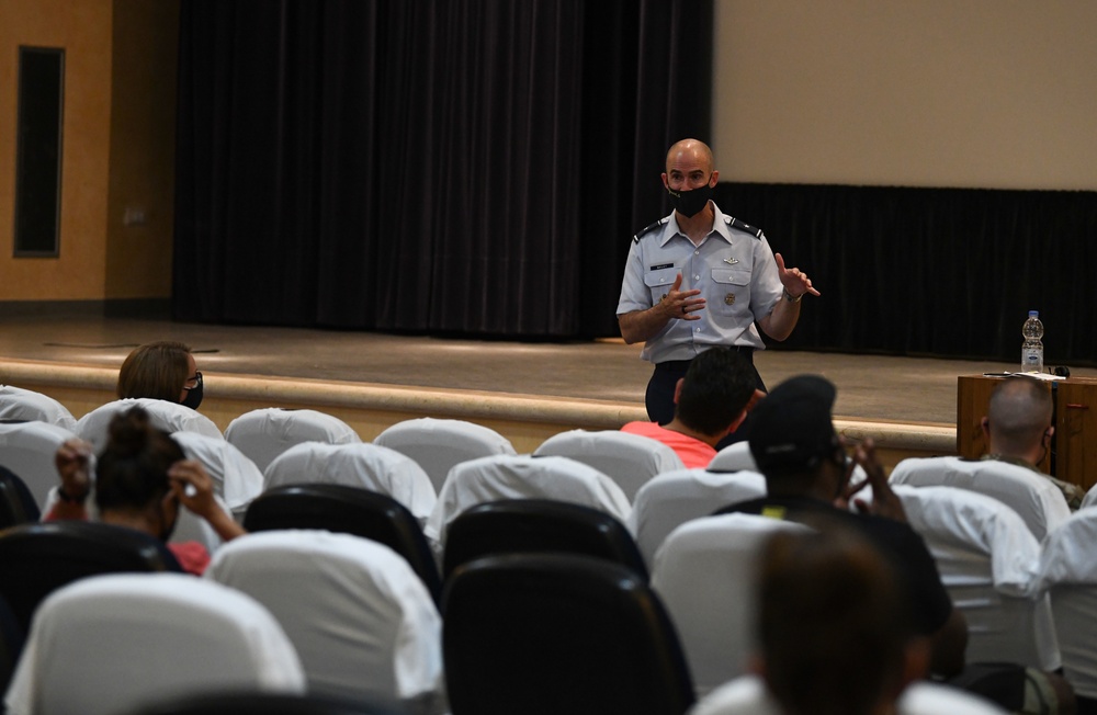 US Air Force Brig. Gen. Bailey meets spouses