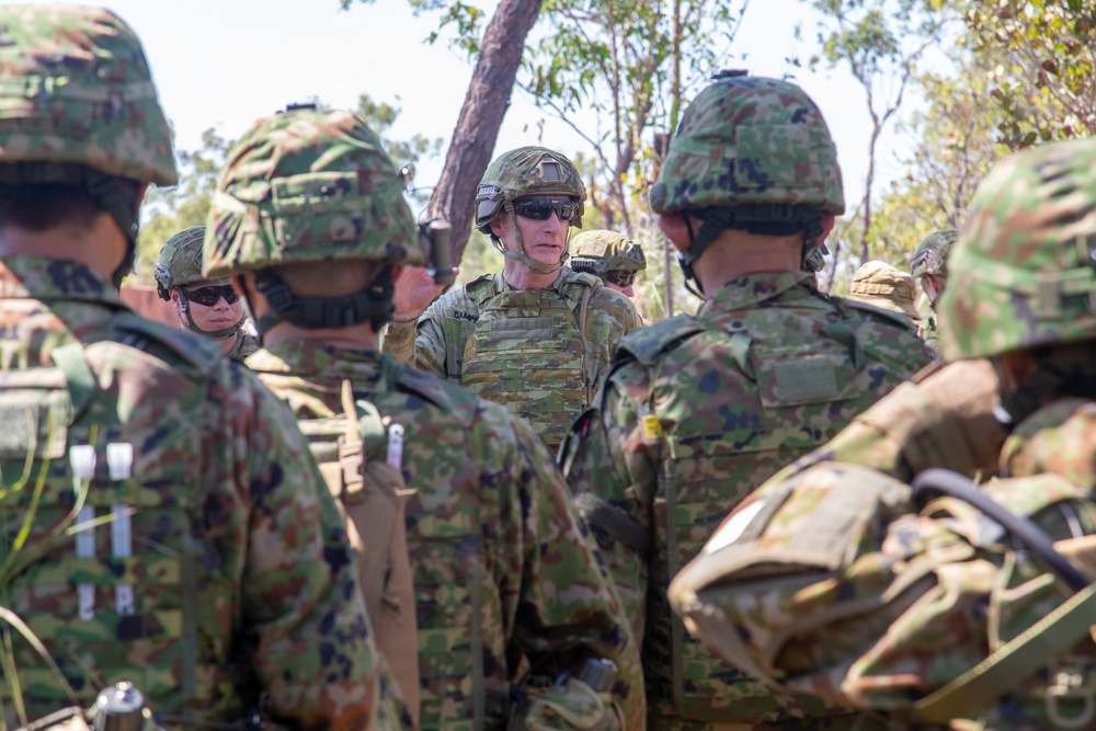 Australian Chief of the Defence Force visits Mount Bundey Training Area during Exercise Southern Jackaroo