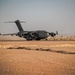 A Boeing C-17 Globemaster III takes off from Air Base 201 in Agadez