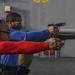 USS Hershel "Woody" Williams pistol training