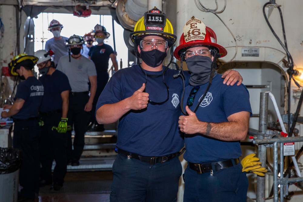 NNSY Hosts the 29th Annual Robert E. Rumens Marine Firefighting School