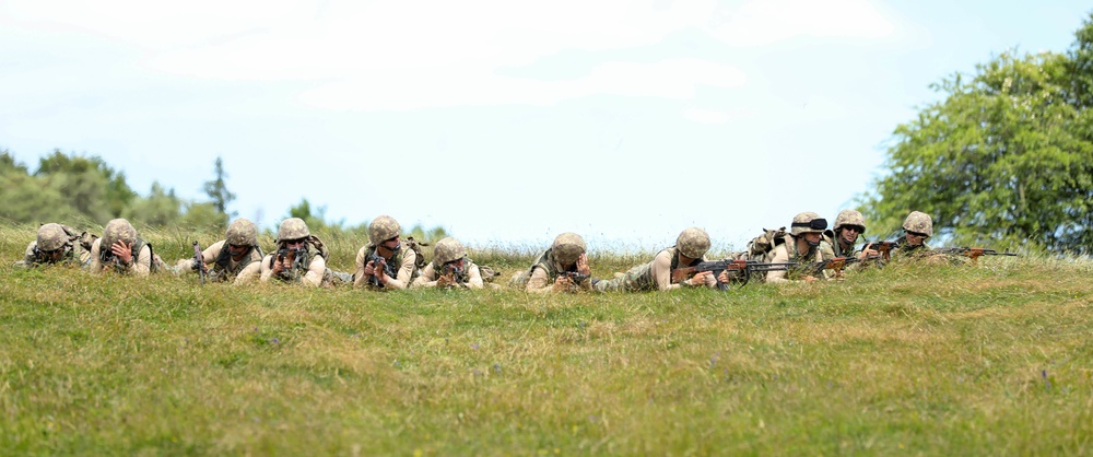 Romanian Soldiers Conduct Administrative Boundary Line During Patrol Training