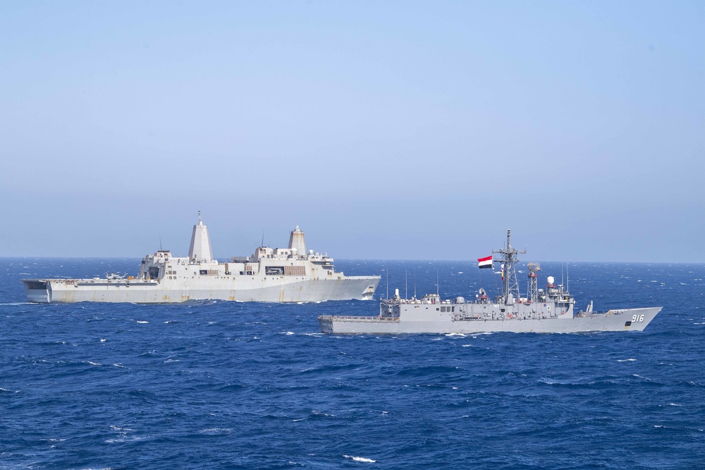 Carter Hall and San Antonio Conduct Exercise with Egyptian Navy