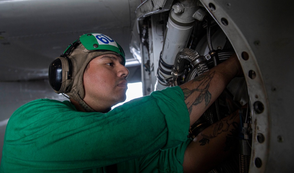 USS Harry S. Truman (CVN 75) transits the Atlantic Ocean.