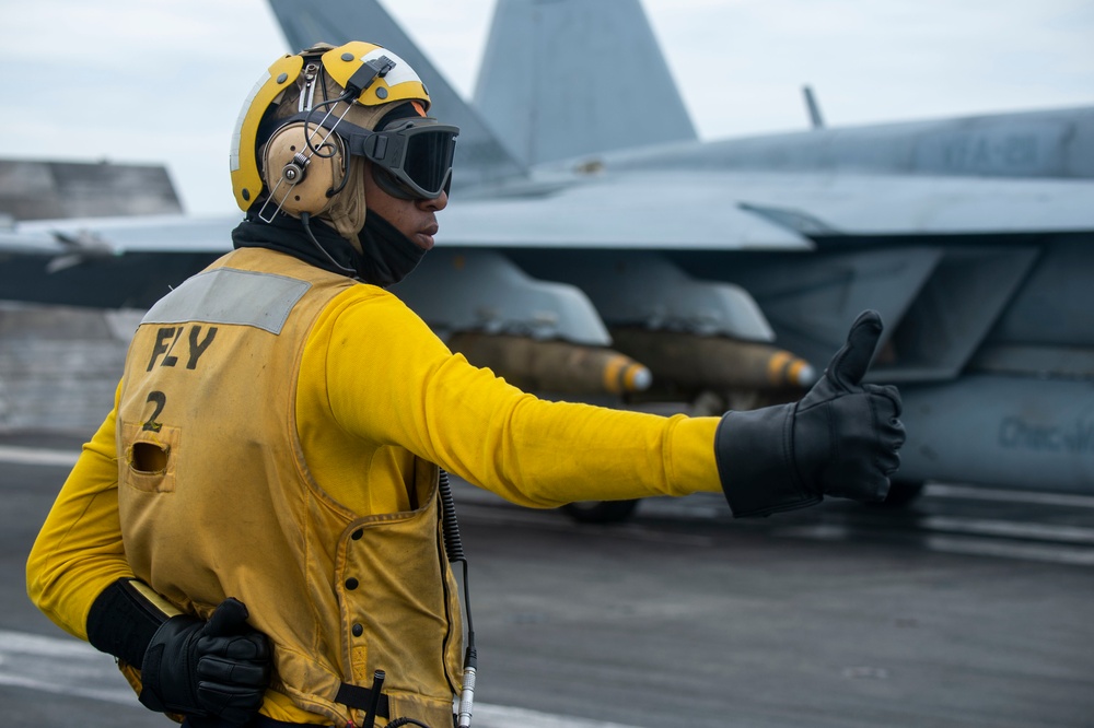 USS Harry S. Truman (CVN 75) transits the Atlantic Ocean.