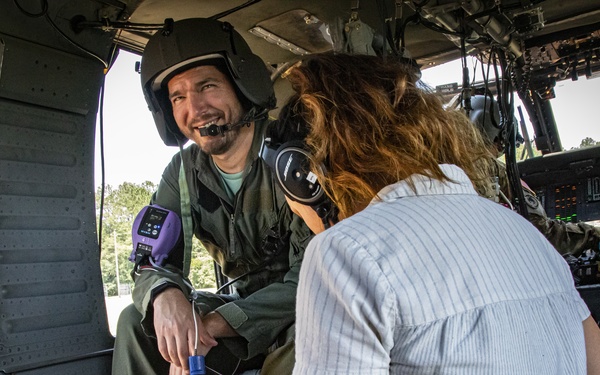 The U.S. Army Aeromedical Research Laboratory conducted airworthiness and aeromedical certification testing for the Medical Hands-free Unified Broadcast (MEDHUB)