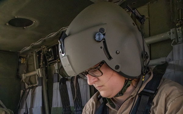 The U.S. Army Aeromedical Research Laboratory conducted airworthiness and aeromedical certification testing for the Medical Hands-free Unified Broadcast (MEDHUB)
