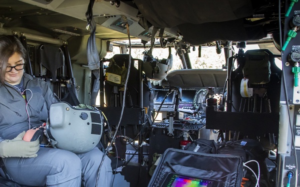 The U.S. Army Aeromedical Research Laboratory conducted airworthiness and aeromedical certification testing for the Medical Hands-free Unified Broadcast (MEDHUB)