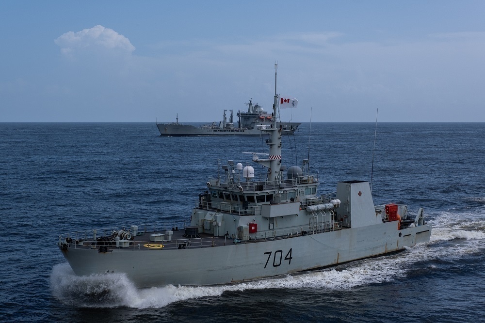 HMCS Shawinigan participated in a PHOTEX during Exercise TRADEWINDS 2021