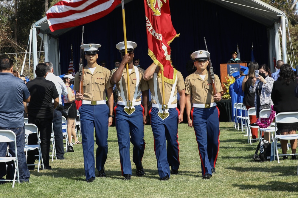 Color guard attends Preuss of UCSD graduation ceremony