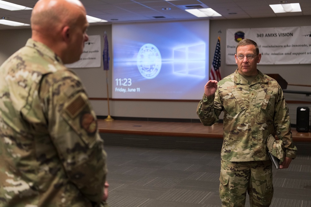 Brig.Gen. Max Stitzer visits 349th MXS