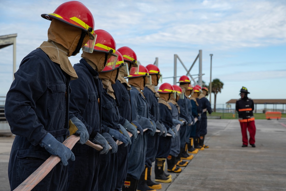 Midshipmen Complete Fire Fighting Training at Naval Station Mayport