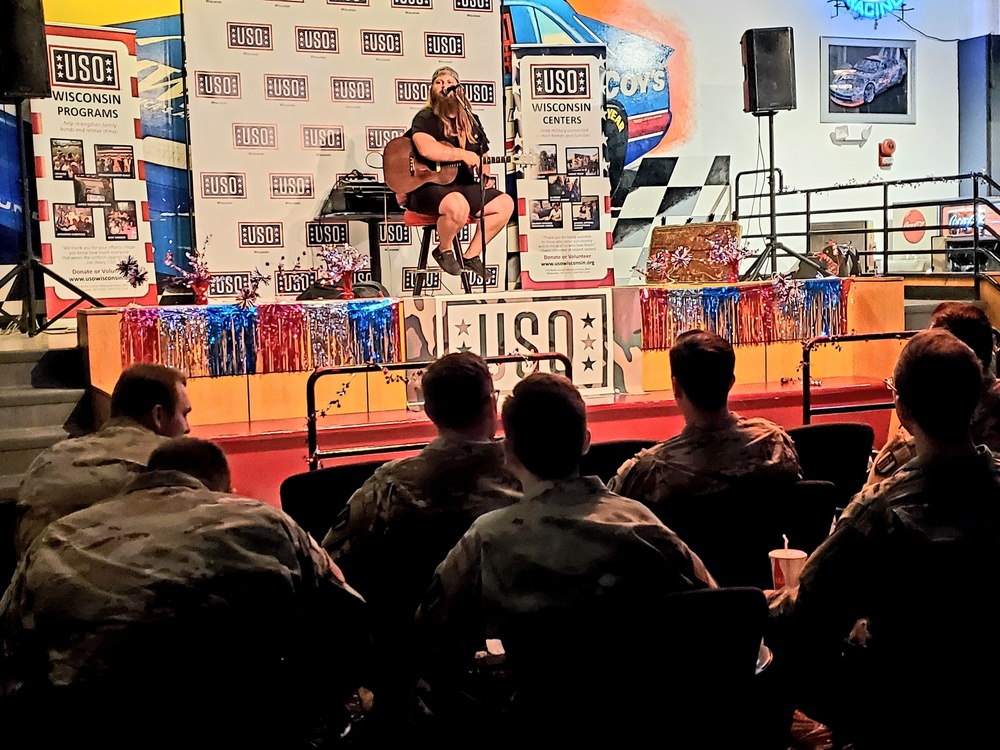 Musical artist Chris Kroeze entertains Fort McCoy community during free concert