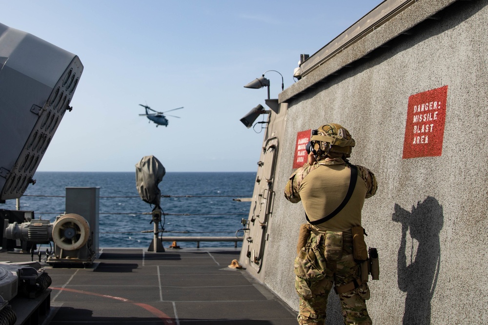 Coast Guardsman Documents Flight Operations Aboard USS Sioux City