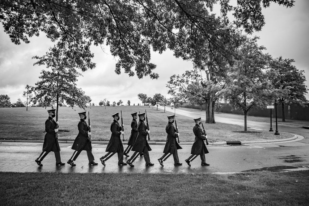 Military Funeral Honors are Conducted for U.S. Army Master Sgt. Gable Gifford in Section 55