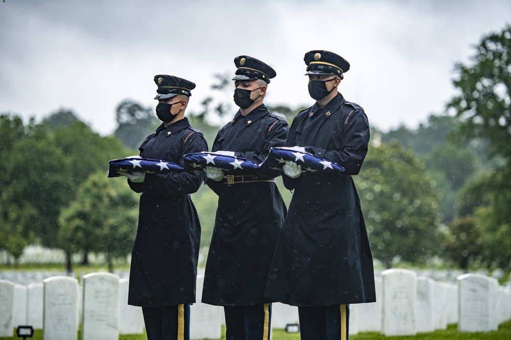 Military Funeral Honors are Conducted for U.S. Army Master Sgt. Gable Gifford in Section 55