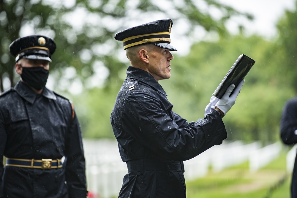 Military Funeral Honors are Conducted for U.S. Army Master Sgt. Gable Gifford in Section 55