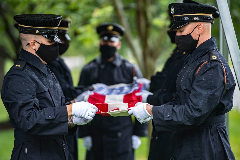 Military Funeral Honors are Conducted for U.S. Army Master Sgt. Gable Gifford in Section 55