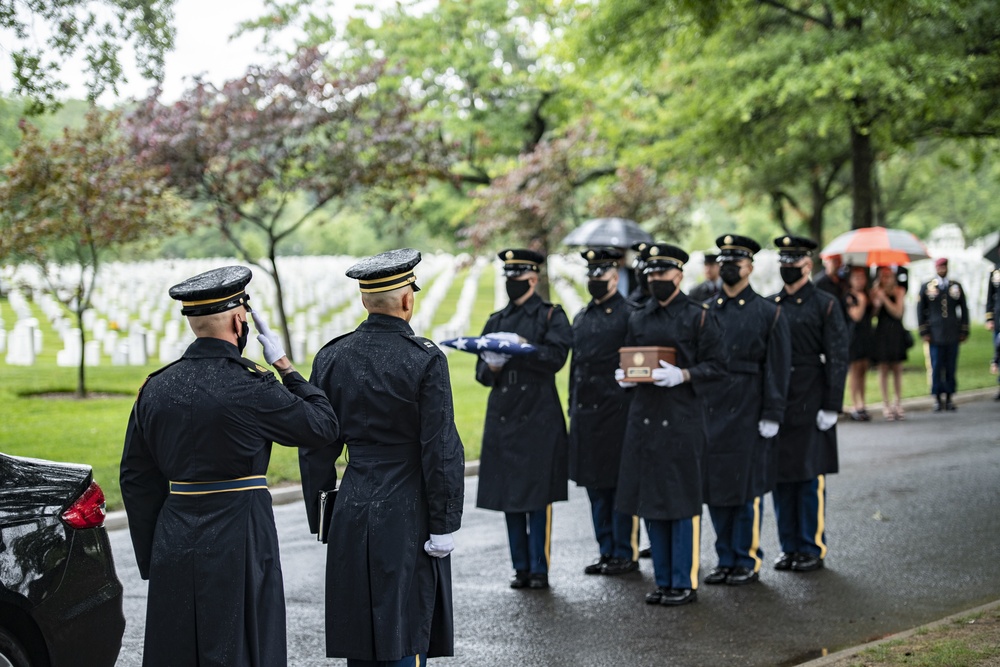 Military Funeral Honors are Conducted for U.S. Army Master Sgt. Gable Gifford in Section 55