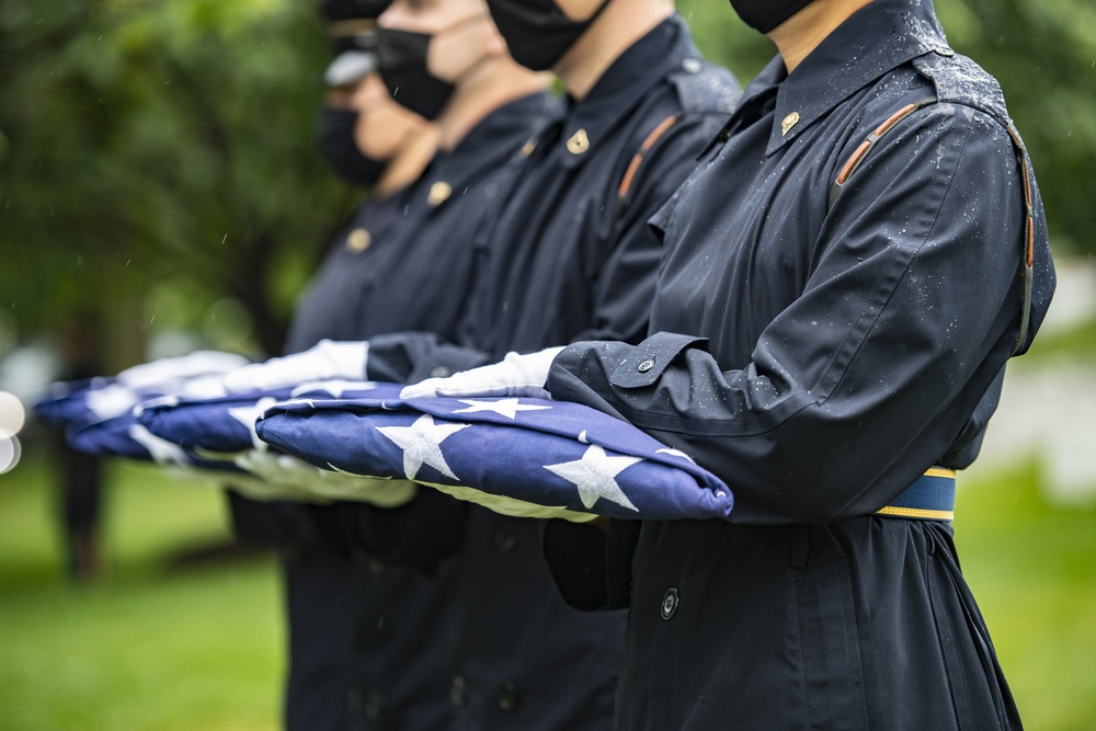 Military Funeral Honors are Conducted for U.S. Army Master Sgt. Gable Gifford in Section 55