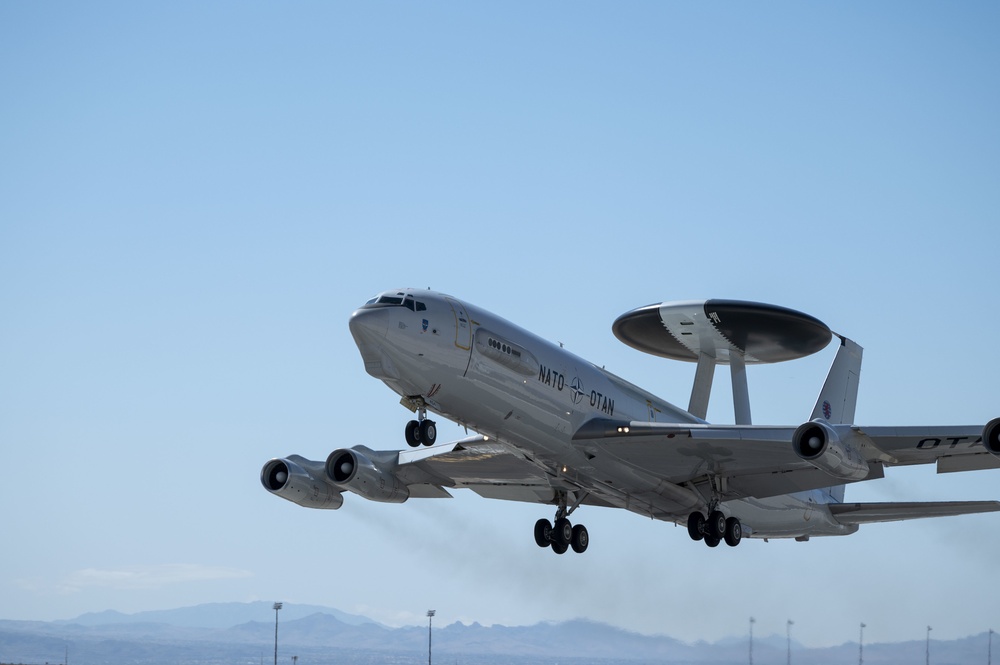 NATO E-3A AWACS at Nellis Air Force Base during Red Flag 21-2