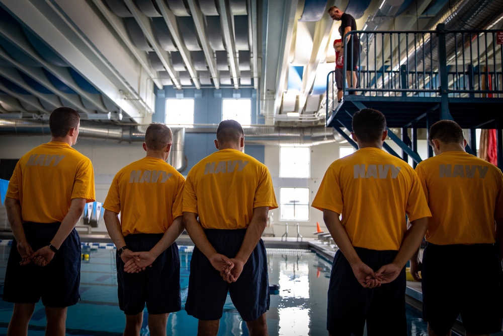 NROTC Midshipmen Complete Second-Class Swim Qualification