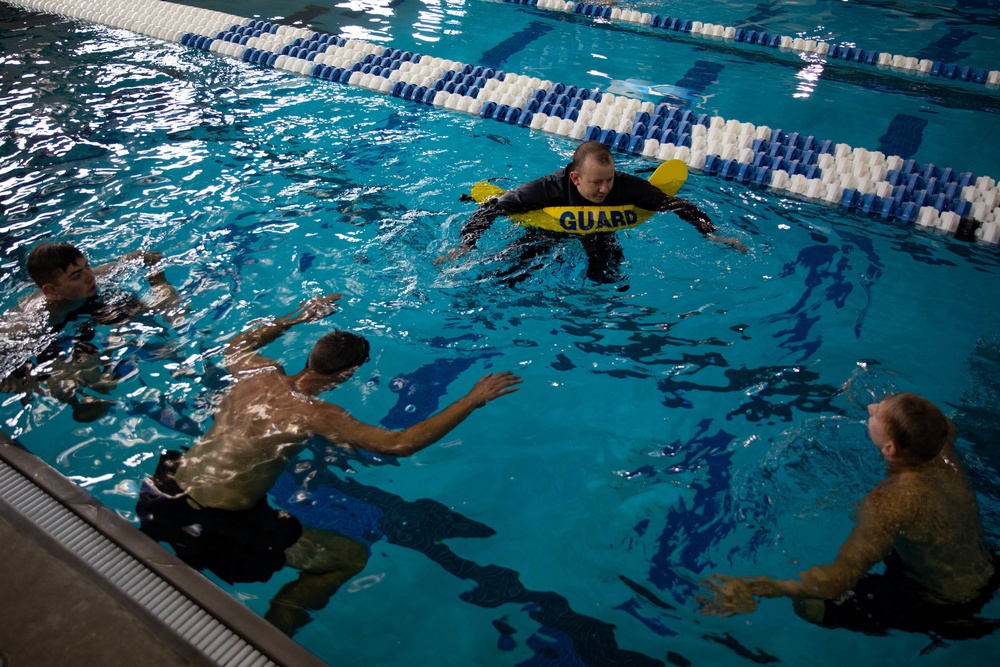 NROTC Midshipmen Complete Second-Class Swim Qualification