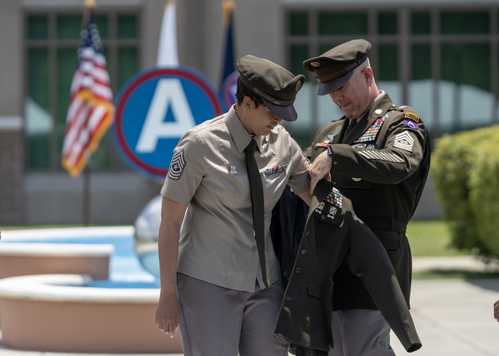 USARCENT hosts frocking ceremony for Sgt. Major Tresha Jeter