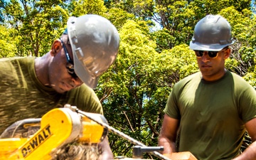 Citizen Airmen, Marines earn Girl Scout construction badge